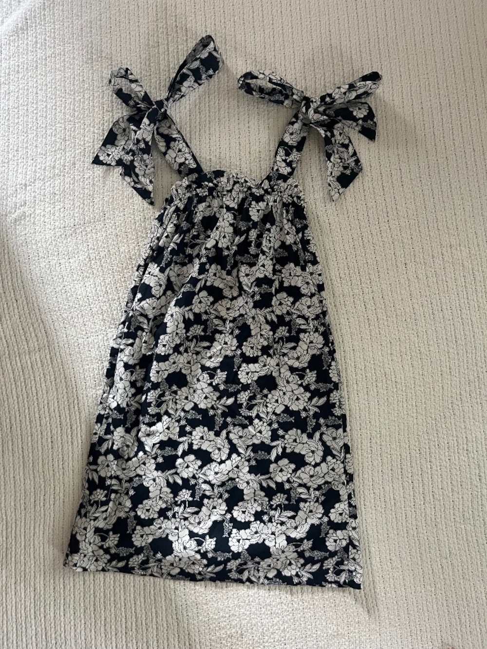 J. Crew Navy and White Floral Sundress